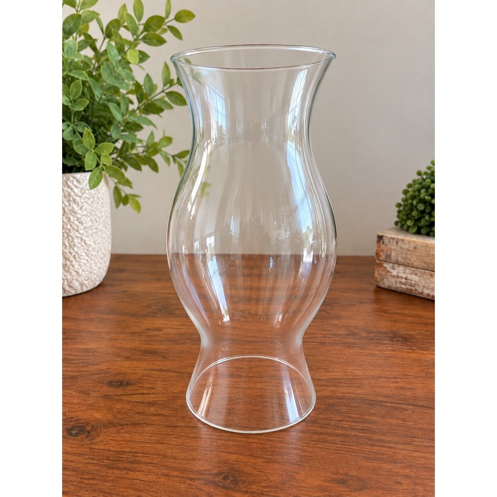 Clear Glass Hurricane Lamp Shade Replacement 8.5 Inch Flared Globe 3.25" fitter
